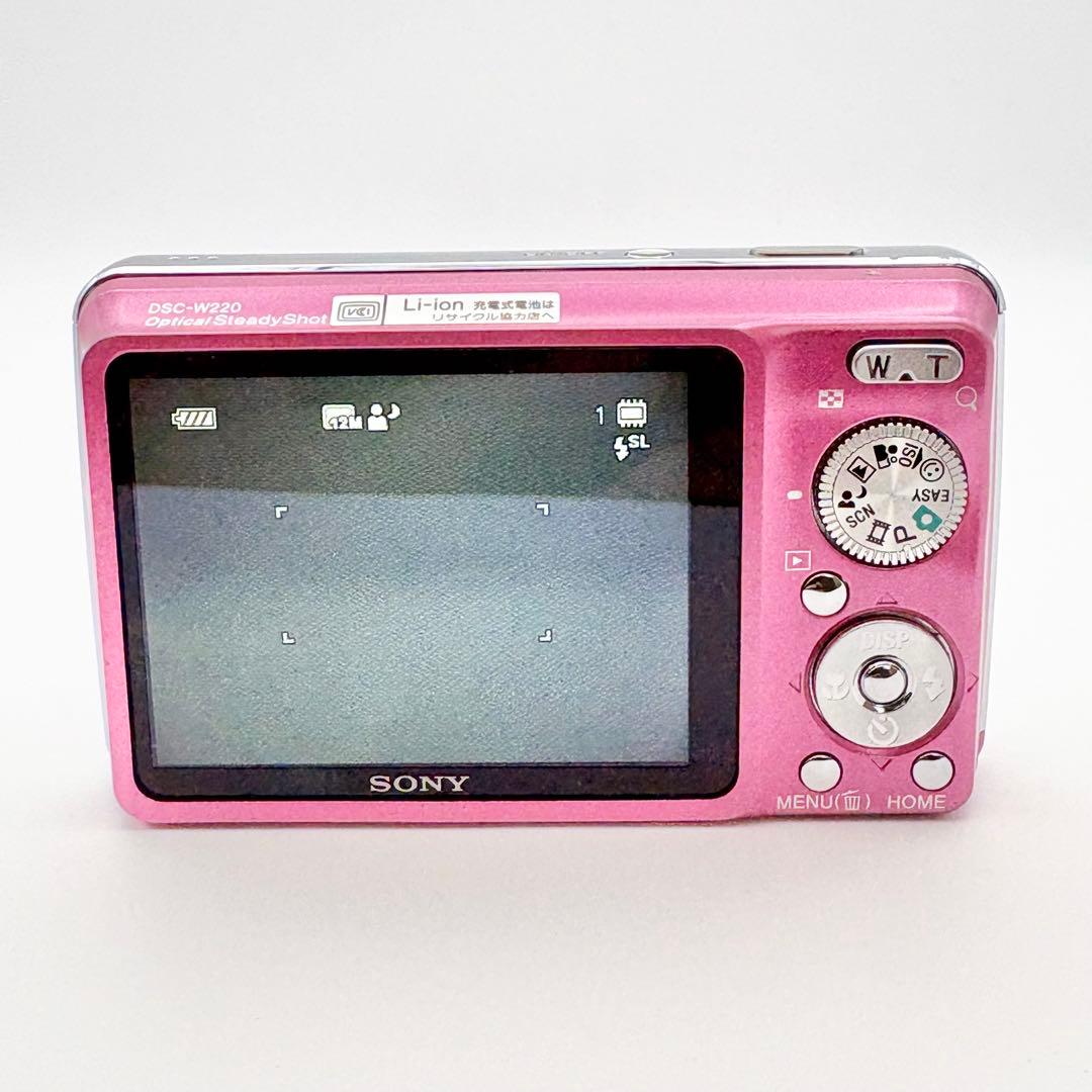 SONY Cyber-shot DSC-W220 ピンク コンデジ 充電器付
