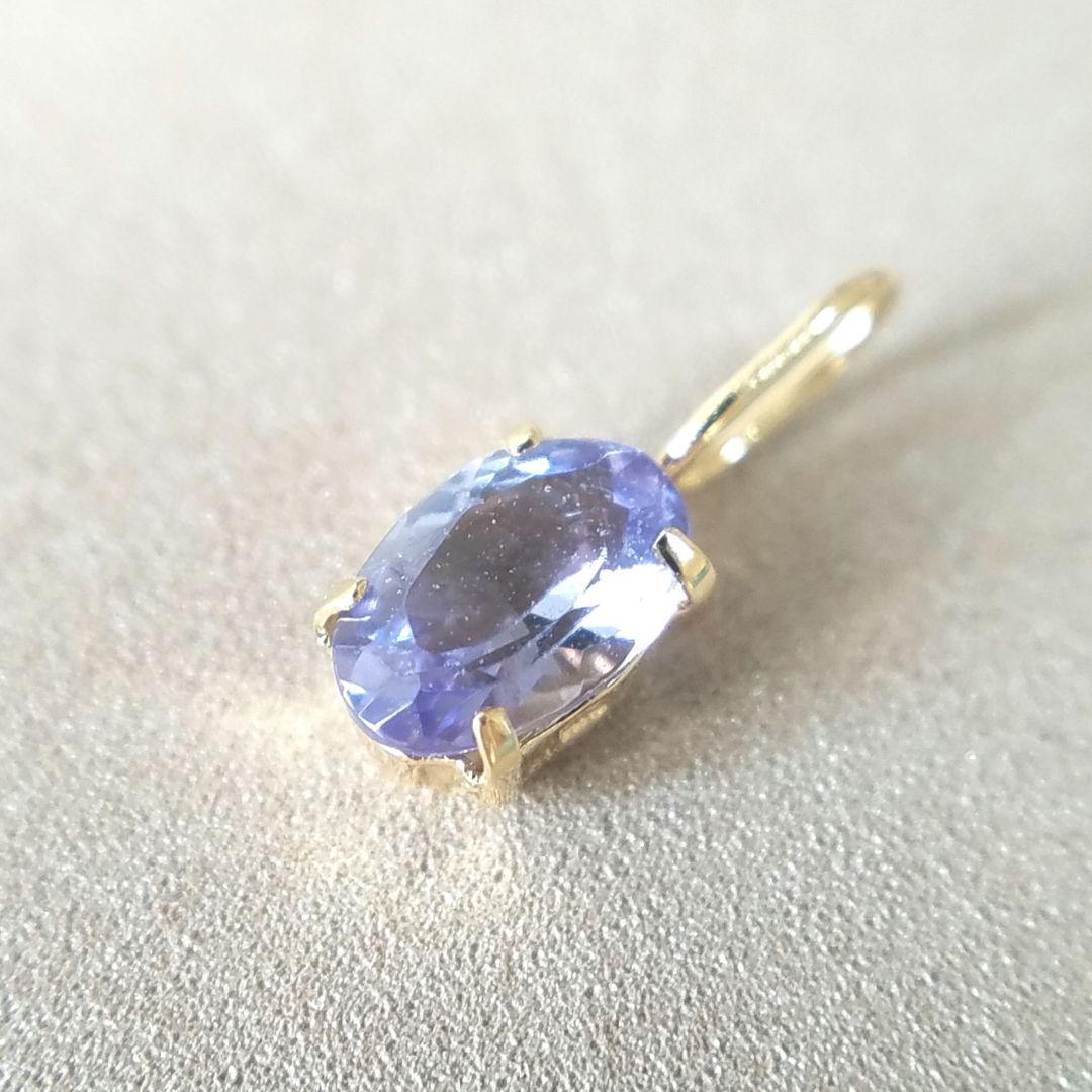 K18チャーム◆タンザナイトペンダントトップ