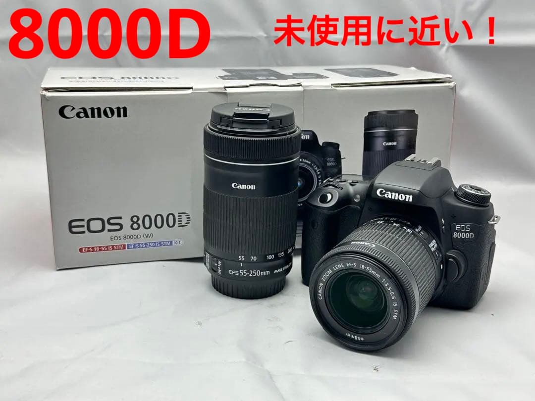 ショット数600のみ！！Canon EOS 8000D ダブルズームレンズキット