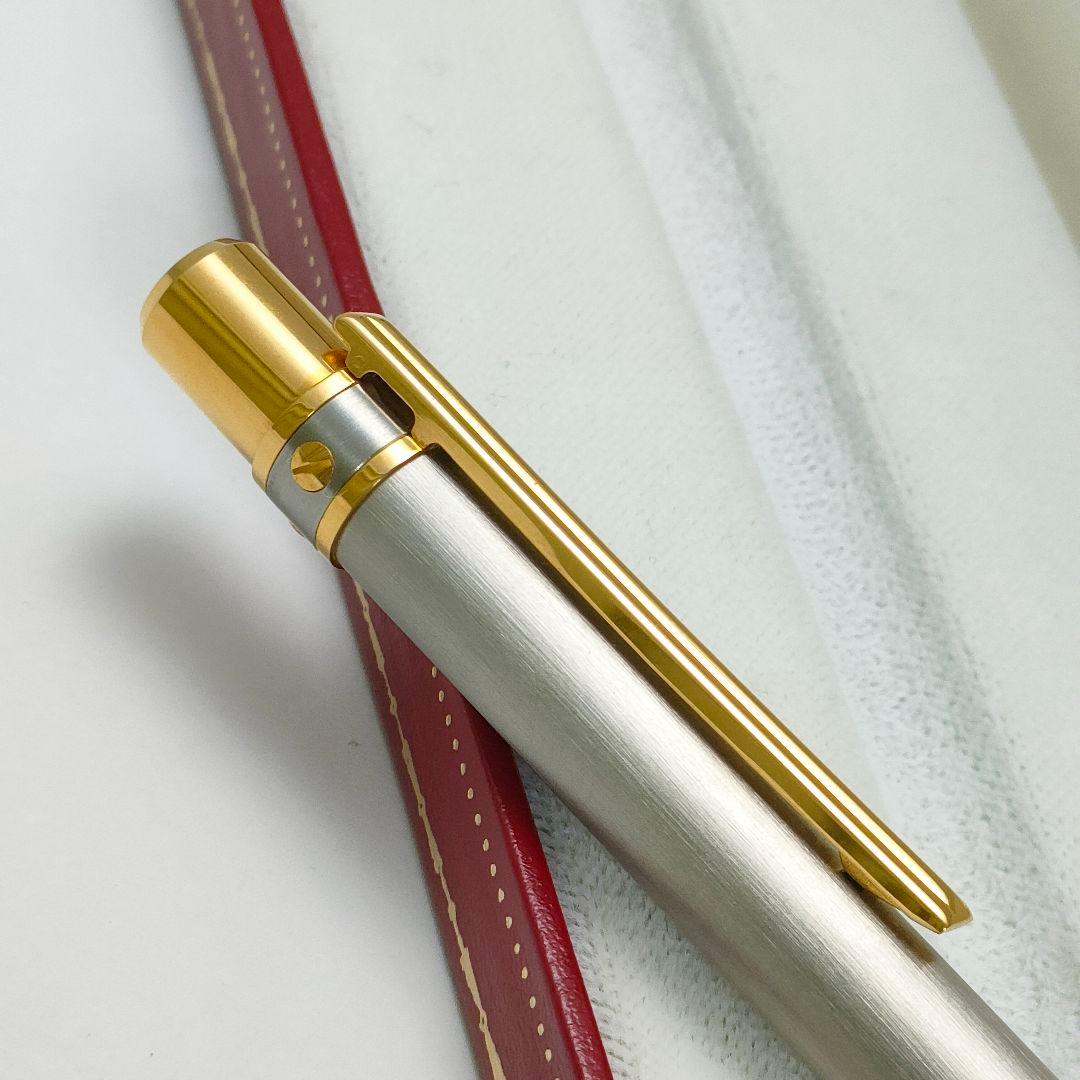 【未使用・良品】Cartier/カルティエ　ボールペン　シルバー ✕ ゴールド