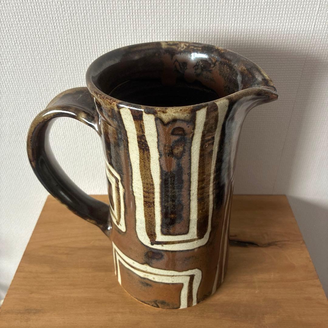 新品未使用 益子焼 ピッチャー 花器 置物