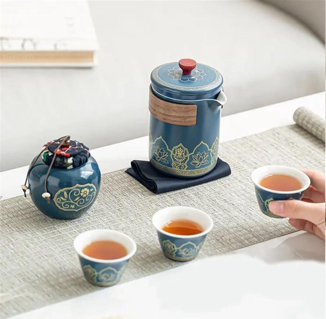 茶器セット ティーセット 陶器 和食器 湯呑み軽量 ティーポット&カップセット