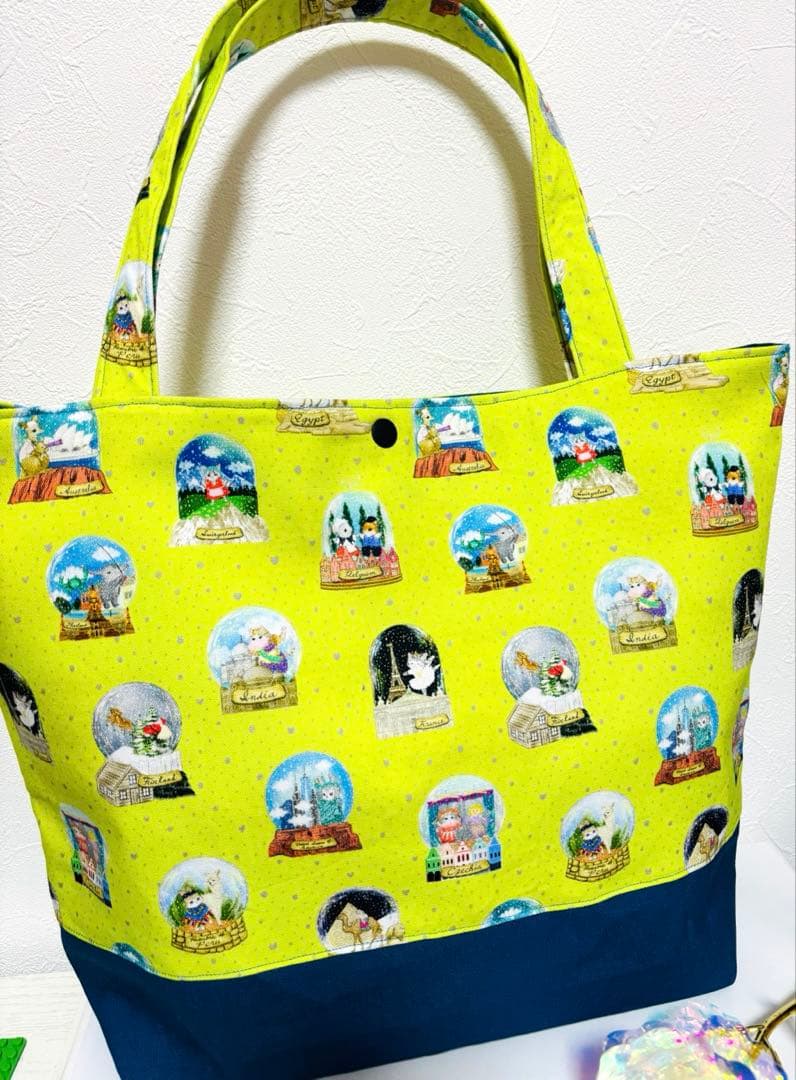 ❤︎.*yukiemonメモリードームハンドメイド大サイズトートバック❤︎.*新柄