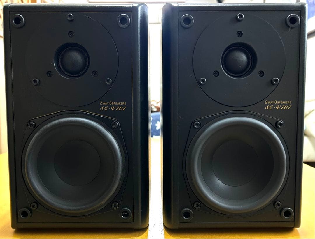 【比較的美品】DENON SC-V707 ブラック ブックシェルフスピーカー