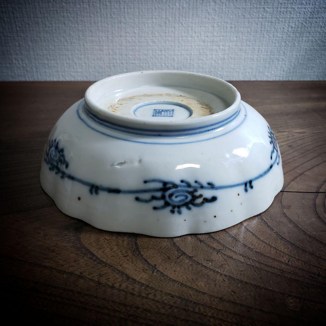 なます皿 蘇東坡 赤壁の賦 月見 屋形船 染付 金彩 夜景図 希少 古伊万里