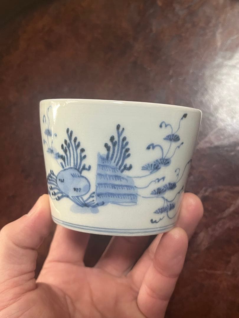 古伊万里　無傷完品　海底　貝　海藻　そば猪口　蕎麦猪口　そばちょこ　コレクション