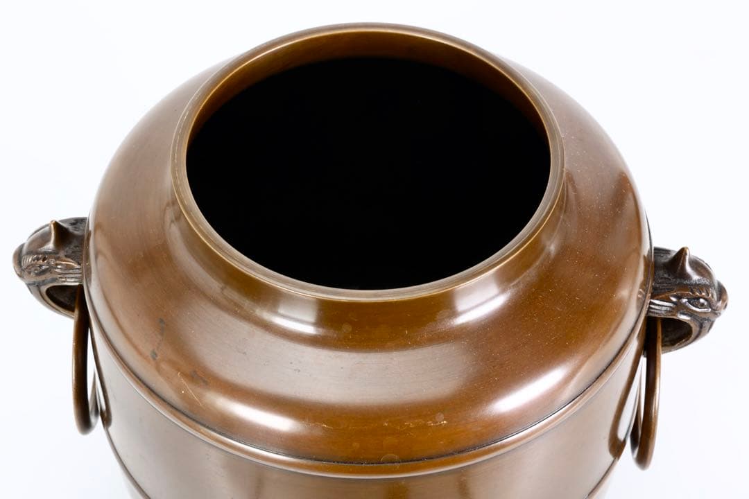 茶道具 唐銅 皆具一式 中村大禾作 共箱 水指 建水 杓立 蓋置 火箸 五点揃