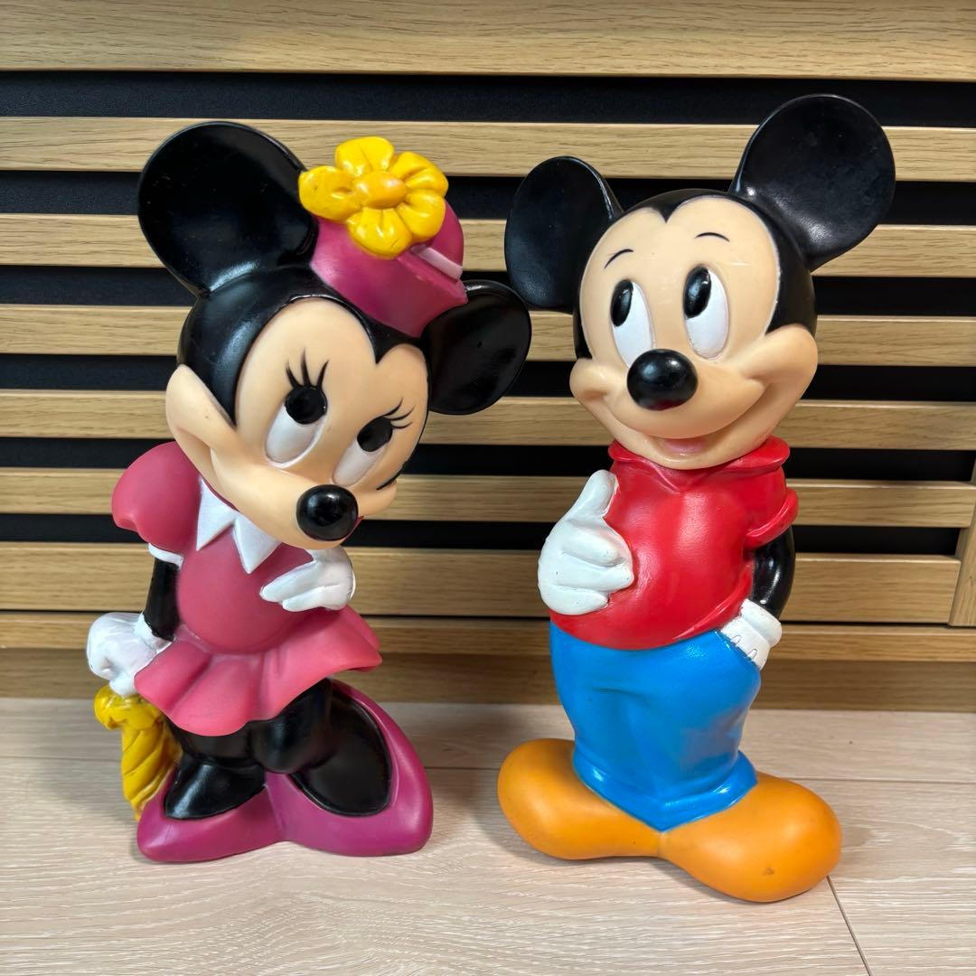 ディズニー　ミッキー　ミニー　貯金箱　レトロ　ヴィンテージ　lllco Toys