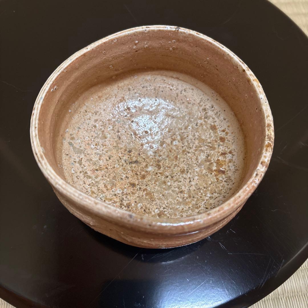上田直方　抹茶茶椀　信楽古窯　共箱なし　中古品　茶盌　茶道具
