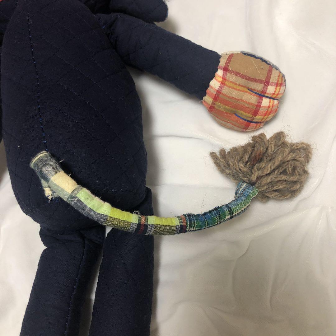 ハンドメイド 手作り ライオン 人形 ネイビー