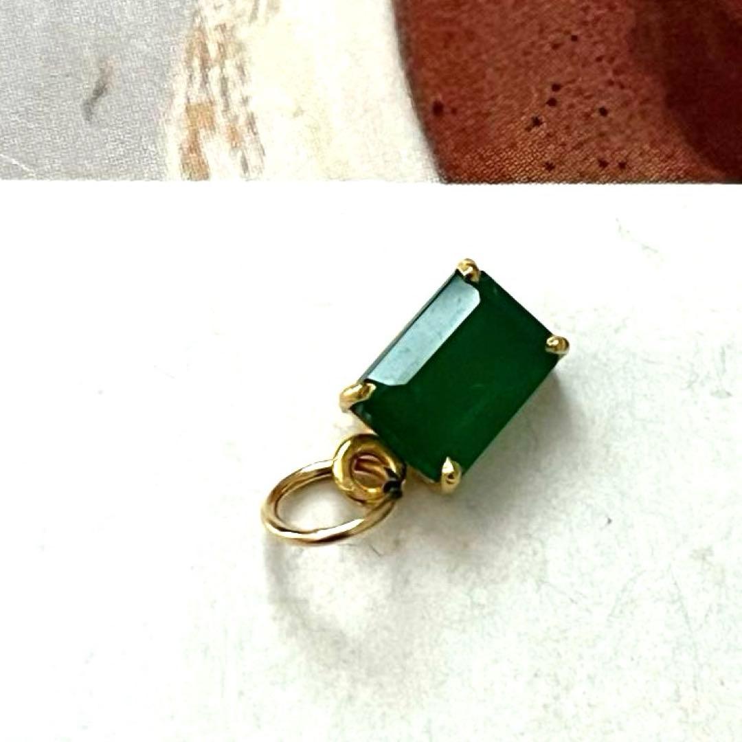 1点作品☆ 宝石質爪枠グリーンオニキス14kgfネックレストップ