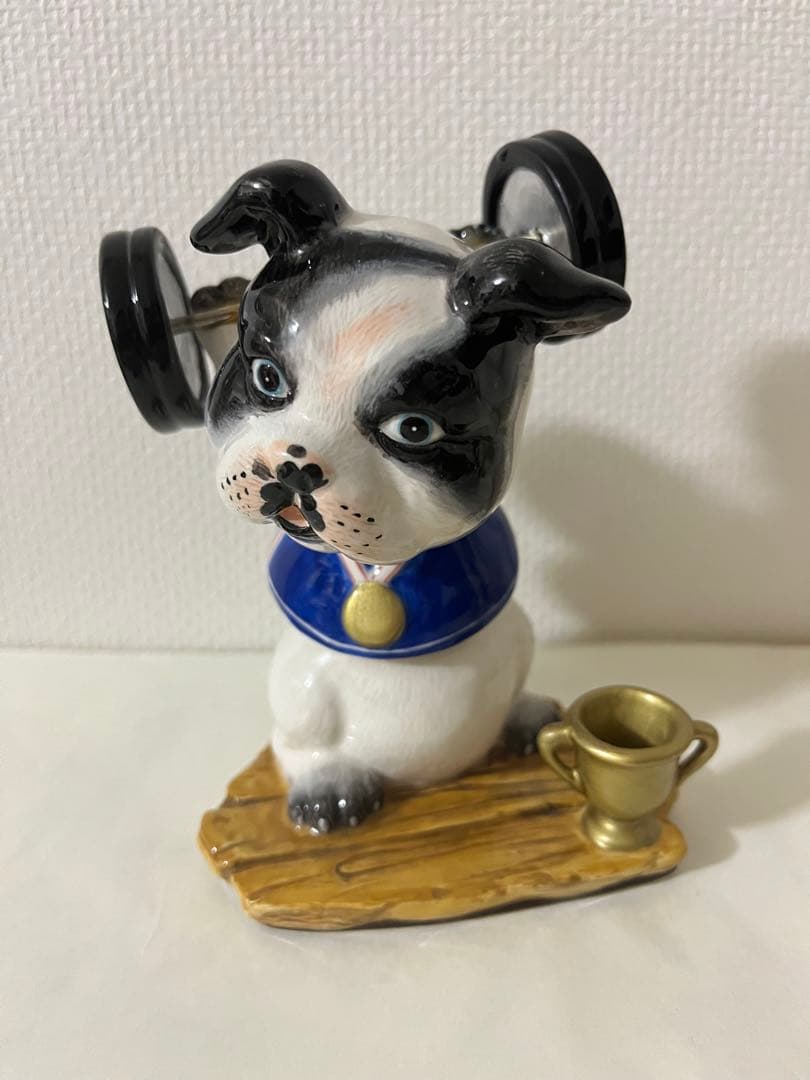 犬の置物 陶器製 5体セットまとめ売り インテリア 頭は揺らすことができます