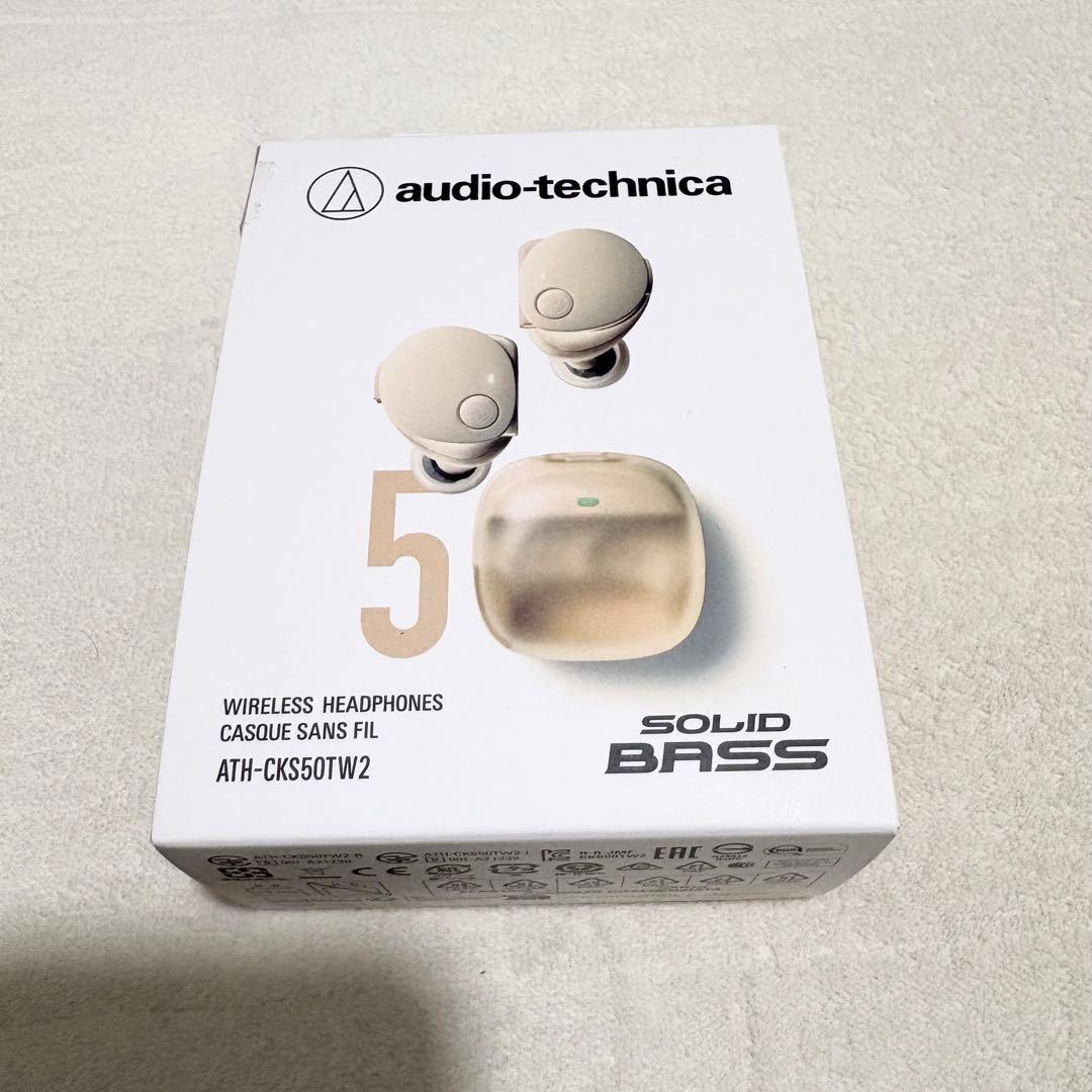 \"最強BASS\" オーディオテクニカ ATH-CKS50TW2 ベージュ