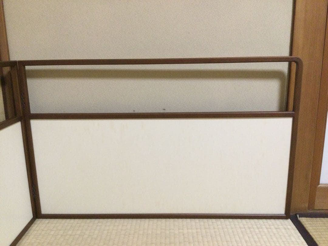 風炉先屏風 江戸間 鳥の子 角丸 両面 茶道具 紙箱付 L365
